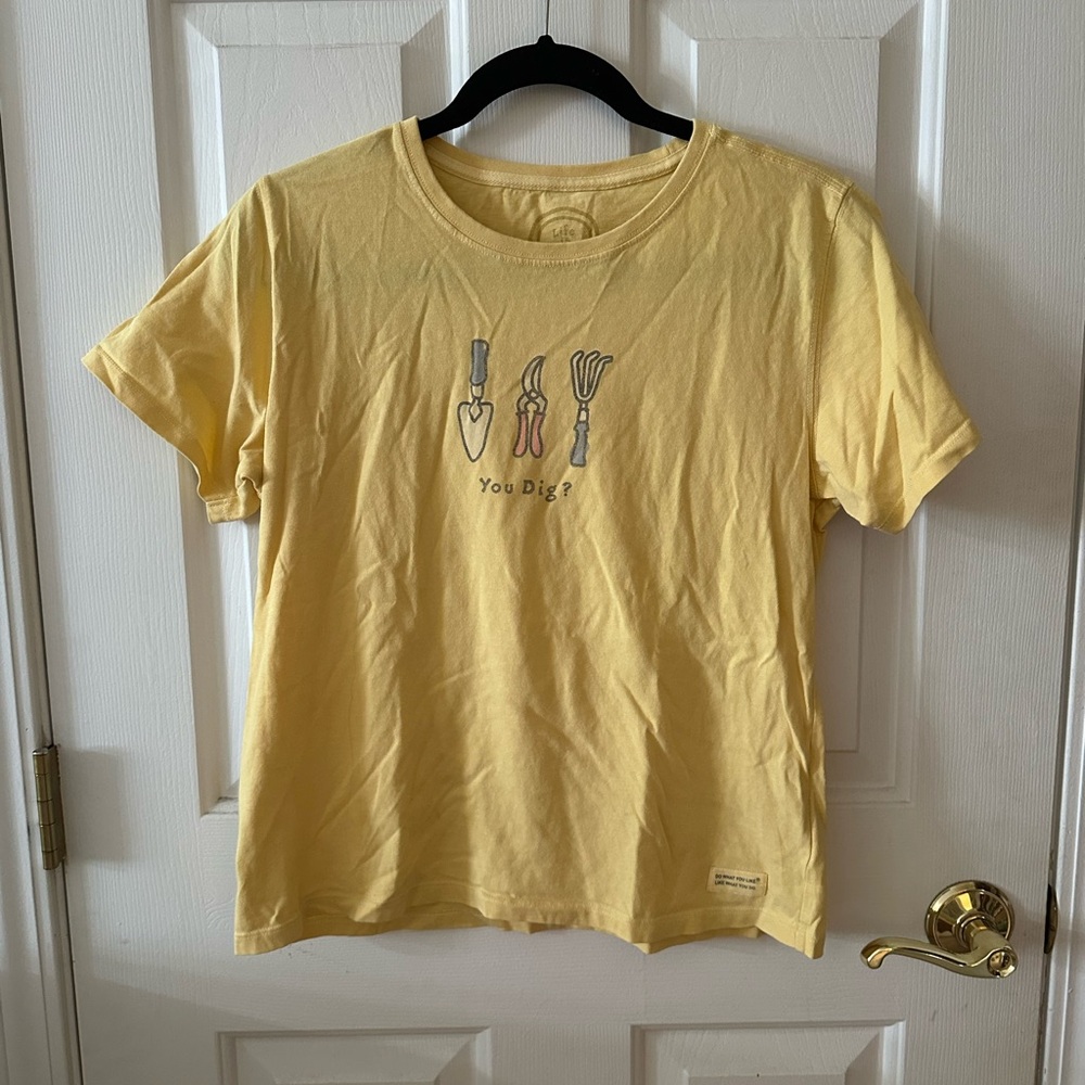 Vintage Life is Good Women’s “You Dig?” Yellow T-Shirt